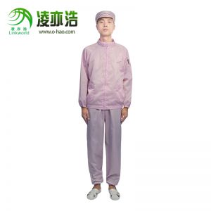 粉红色防静电立领分体服