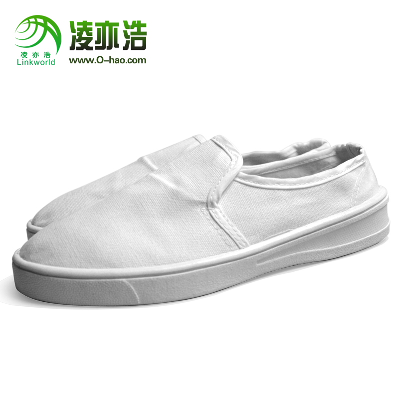 白帆布防静电中巾鞋LH-122-1